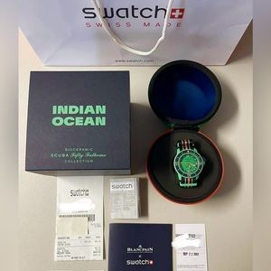 Blancpain x Swatch Bioceramic Scuba Fifty Fathoms Indian Ocean Brand ***NEW***